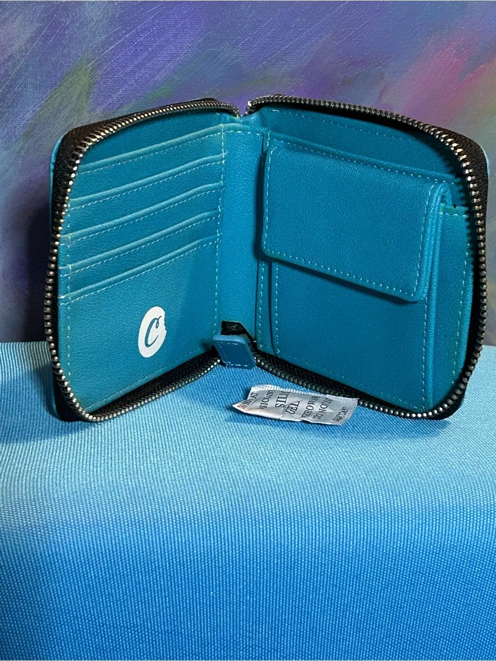 Cookies Men's Teal Zip Wallet